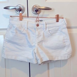 OLD NAVY white shorts size 2 and OLD NAVY boyfriend grey shorts